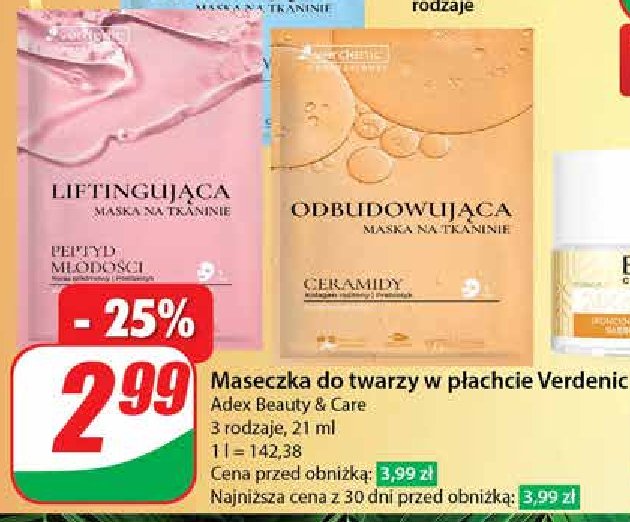 Maseczka do twarzy odbudowująca Verdenic promocja