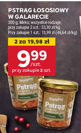 Pstrąg łososiowy w galarecie z marchewką Pomorski targ rybny promocja w Stokrotka