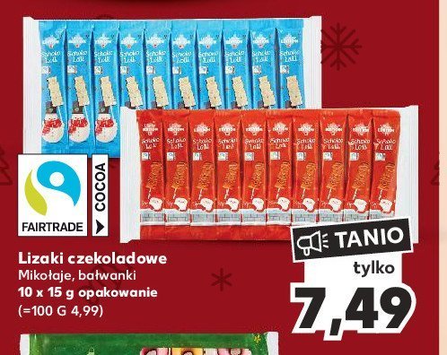 Lizaki z czekolady mlecznej miko艂aje Heinerie promocja