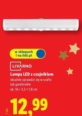 Lampa LED z czujnikiem  promocja w Lidl