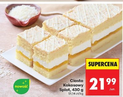 Ciasto Kokosowy Spląt, 430g promocja w Biedronka