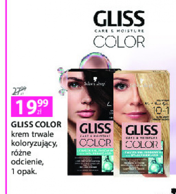 Krem koloryzujący do włosów 5.1 Gliss kur care & moisture color promocja