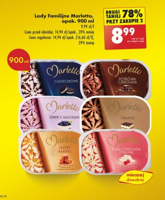 Lody sernik z jagodami Marletto promocja