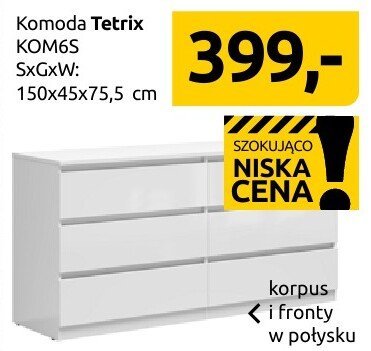 Komoda Tetrix KOM6S promocja w Black Red White