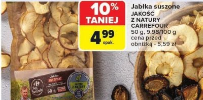 Jabłka suszone promocja w Carrefour Market