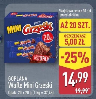 Wafle Mini Grześki promocja w Aldi