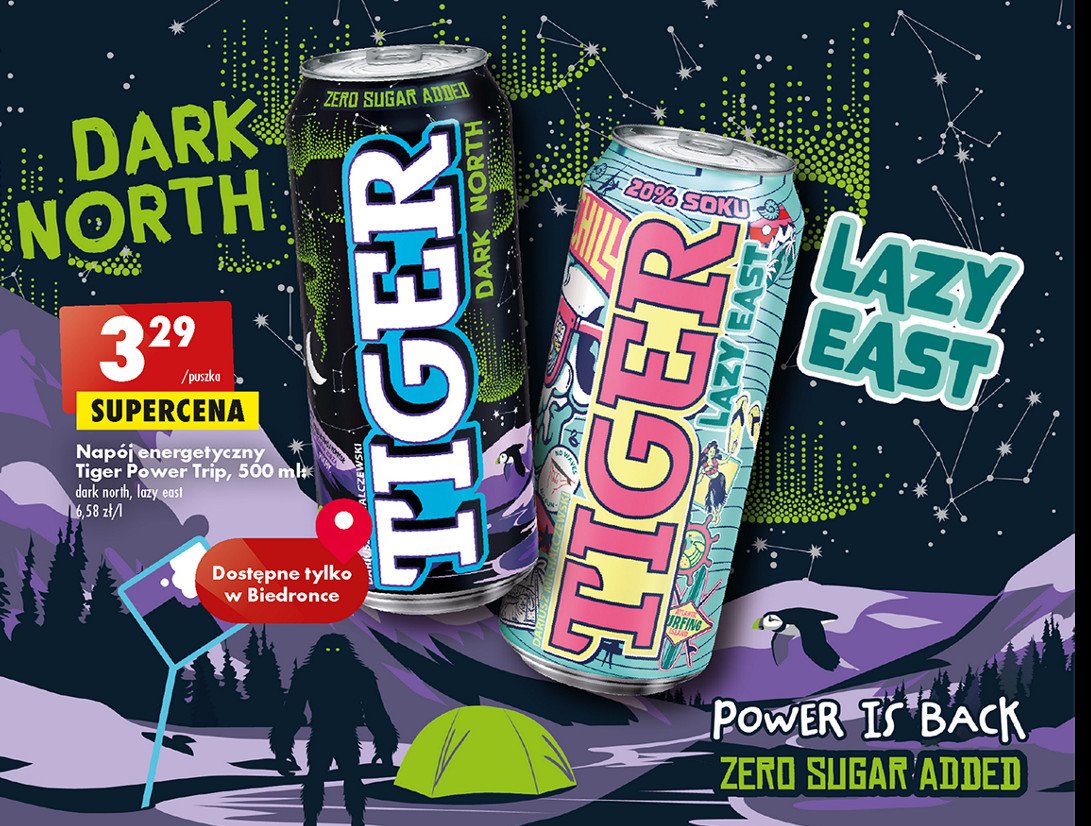 Napój dark north Tiger energy drink promocja