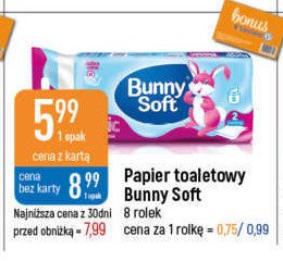 Papier toaletowy bia艂y Bunny soft promocja