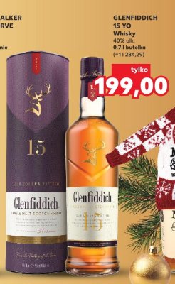 Whisky  15 YO, 0,7l Glenfiddich promocja w Kaufland