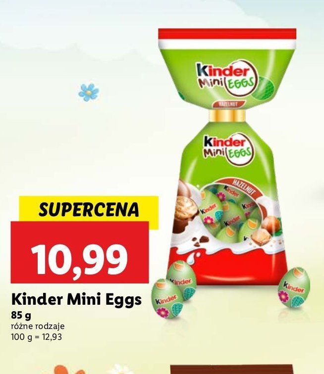 Jajka mini orzech laskowy Kinder promocja w Lidl