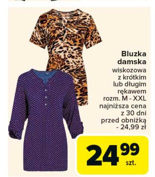 Bluzka damska z wiskozy m-xxl promocja w Carrefour Market