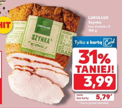 Szynka bez dodatku E Lukullus promocja w Kaufland