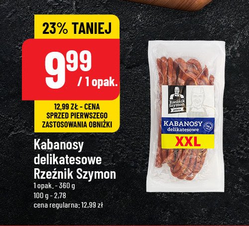 Kabanosy delikatesowe Rzeźnik szymon poleca promocja