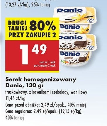 Serek czekoladowy Danone danio promocja