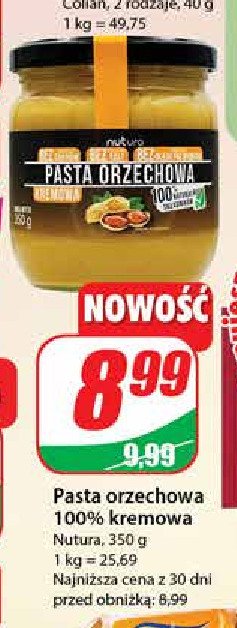 Pasta orzechowa kremowa Nutura promocja