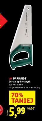 PARKSIDE Zestaw 2 pił ręcznych 300 mm i 450 mm promocja w Lidl
