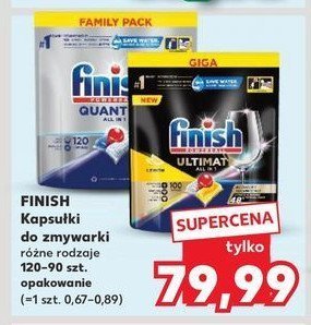 Kapsułki do zmywarki regular Finish quantum promocja