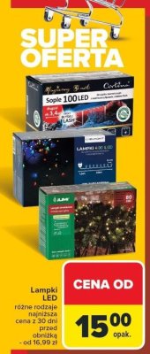 Lampki LED różne rodzaje Carrefour promocja w Carrefour