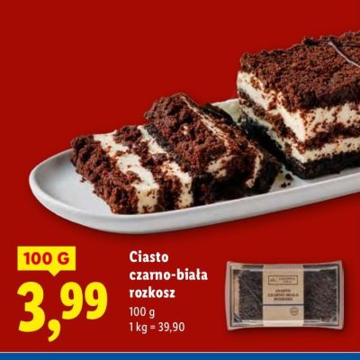 Ciasto czarno-biała rozkosz promocja w Lidl