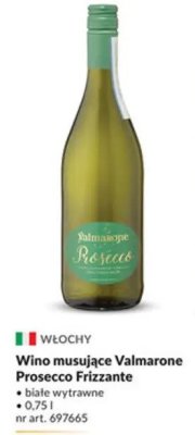 Wino musujące Valmarone Prosecco Frizzante białe wytrawne promocja w Makro