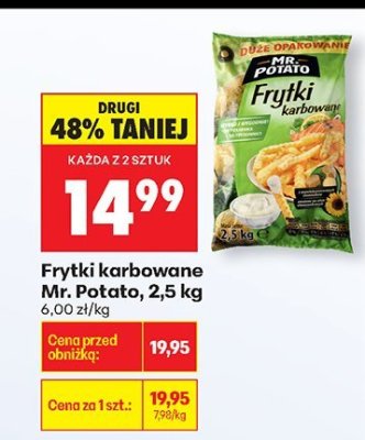 Frytki karbowane Mr. Potato, 2,5 kg promocja w Biedronka