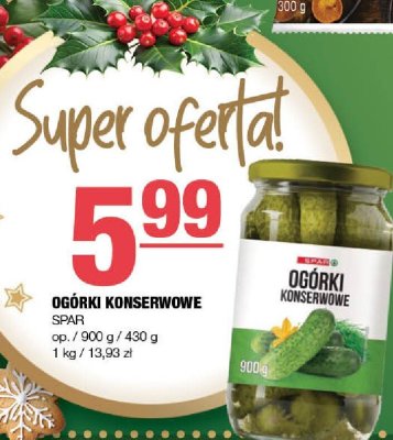 Ogórki konserwowe SPAR promocja w SPAR