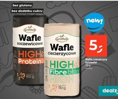 Wafle ciecierzycowe High Fibre Eurowafel promocja w Dealz