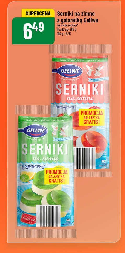 Sernik na zimno cytrynowy Gellwe promocja