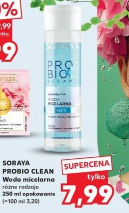 Woda micelarna probiotyczna kojąca Soraya probio clean promocja w Kaufland