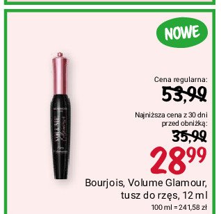 Tusz do rz臋s nr. 03 black BOURJOIS VOLUME GLAMOUR promocja