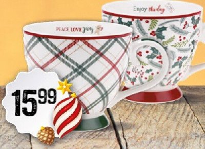 Kubek ŚWIĄTECZNY Z PORCELANY (różne rodzaje) promocja w Arhelan