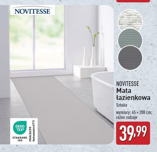 Mata łazienkowa 65 x 200 cm Novitesse promocja w Aldi