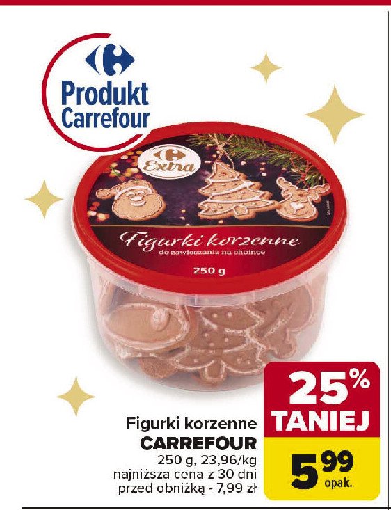 Ciastka figurki korzenne Carrefour extra promocja