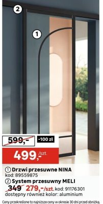 System przesuwny MELI aluminium promocja w Leroy Merlin