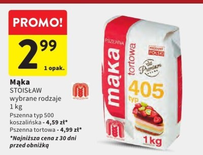 Mąka STOISŁAW pszenna typ 500 koszalińska promocja w Intermarche