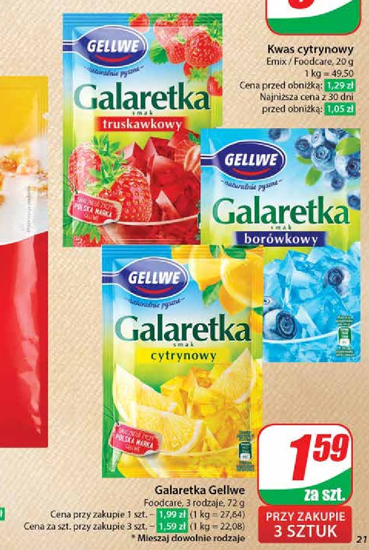 Galaretka borówkowa Gellwe promocja