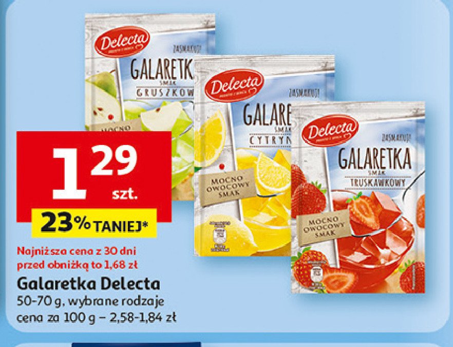 Galaretka cytrynowa Delecta promocja w Auchan
