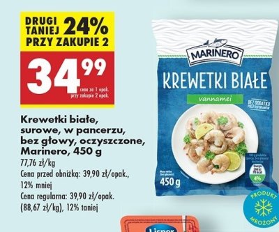 Krewetki bia艂e vannamei Marinero promocja