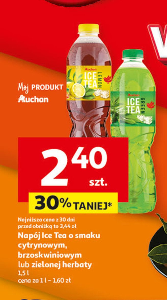 Ice tea brzoskwiniowa Auchan promocja