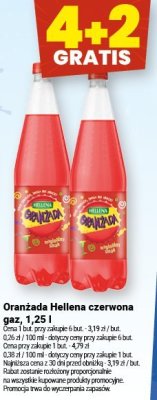 Oranżada Hellena czerwona gaz, 1,25 l promocja w Twój Market