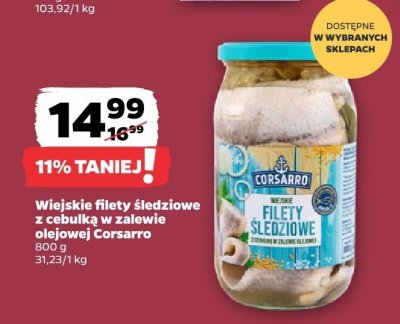 Wiejskie filety śledziowe z cebulką w zalewie olejowej  promocja w Netto