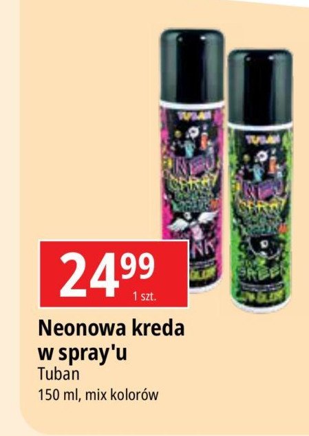 Kreda w sprayu neonowa r贸偶owa Tuban promocja