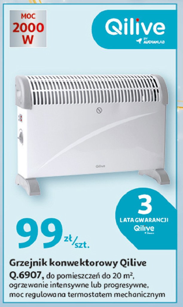 Grzejnik q.6907 Qilive promocja w Auchan