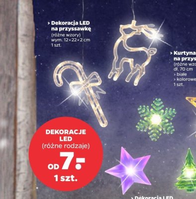 Dekoracja LED na przyssawkę, różne wzory promocja w Netto