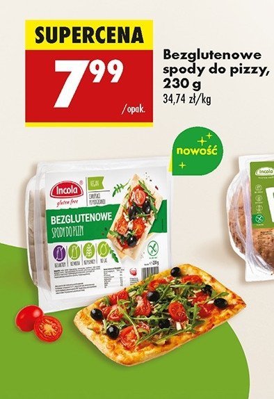 Spód do pizzy bezglutenowy Incola promocja w Biedronka