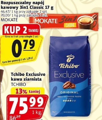 Kawa ziarnista Tchibo Exclusive TCHIBO promocja w Prim Market