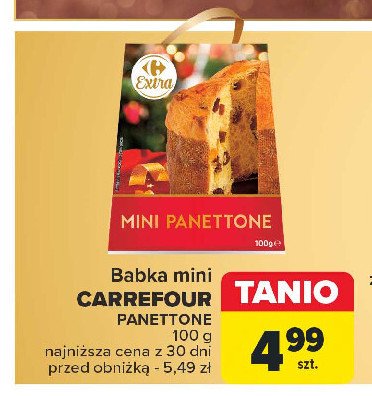 Babka mini panettone z kawałkami czekolady Carrefour extra promocja w Carrefour Market