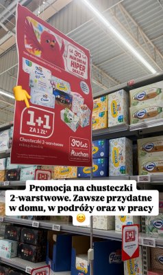 Chusteczki 2-warstwowe różne marki promocja w Auchan