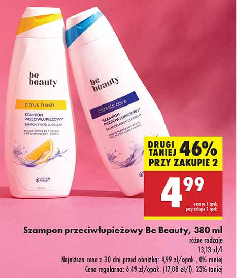 Szampon przeciwłupieżowy citrus fresh Be beauty Be beauty care promocja