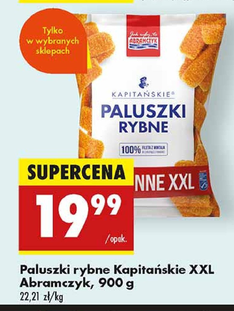 Paluszki rybne kapitańskie Abramczyk promocja w Biedronka